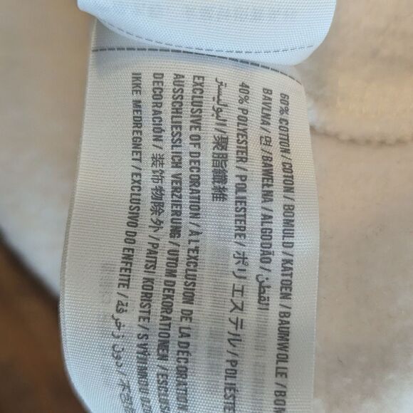 Abercrombie and Fitch White Shrunken Quarter Zip Sweatshirt - Picture 7 of 7